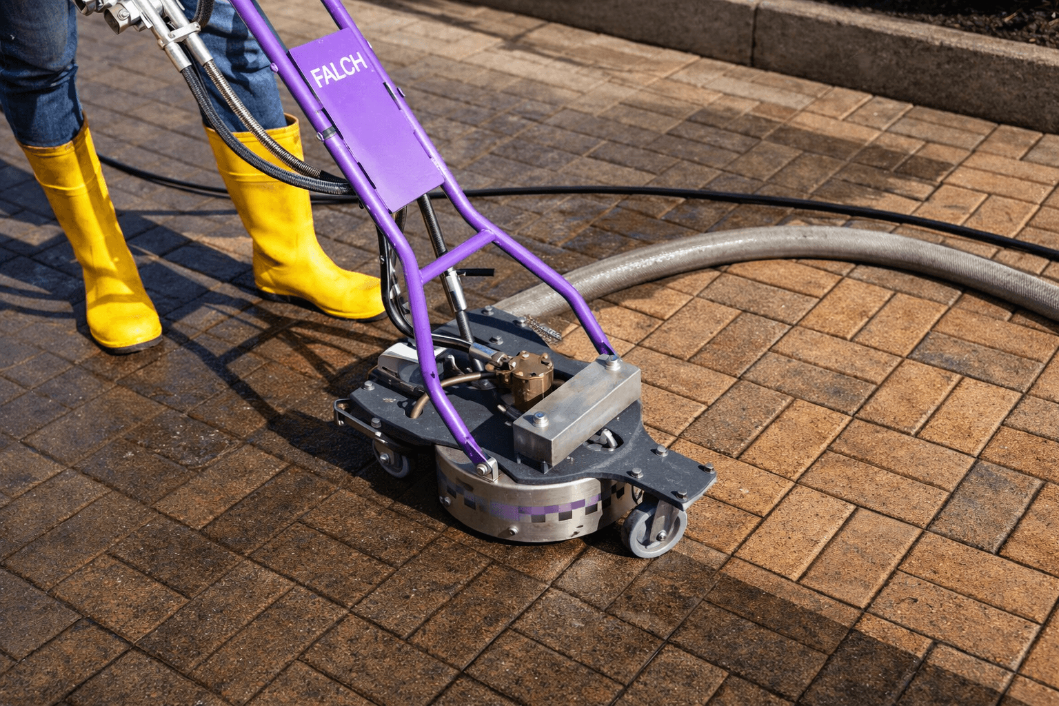 Mycie kostki brukowej